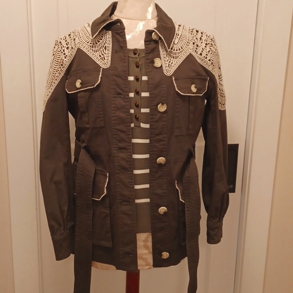 Veronica Beard  Dianora Army Green Sweater M NWT - Picture 5 of 8